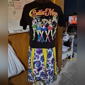 Upcycled Sailor Moon T-shirt Dress